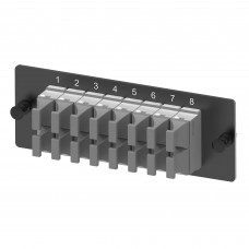 Адаптерная планка 16xMTP(16) адаптеров (allign key) (цвет адаптеров - светло-серый), OM4, 1 HU