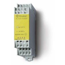 Модульное электромеханическое реле безопасности (реле с принудительным управлением контактами) 3NO+1NC 6A контакты AgNi катушка 120В AC ширина 22.5мм степень защиты IP54 упаковка 1шт.